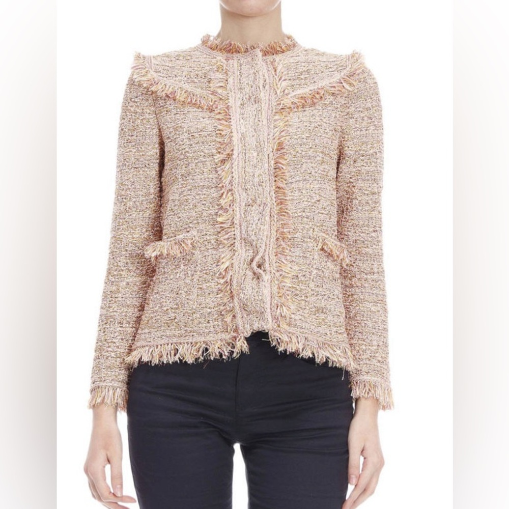 Missoni Pink Tweed Fringe Jacket